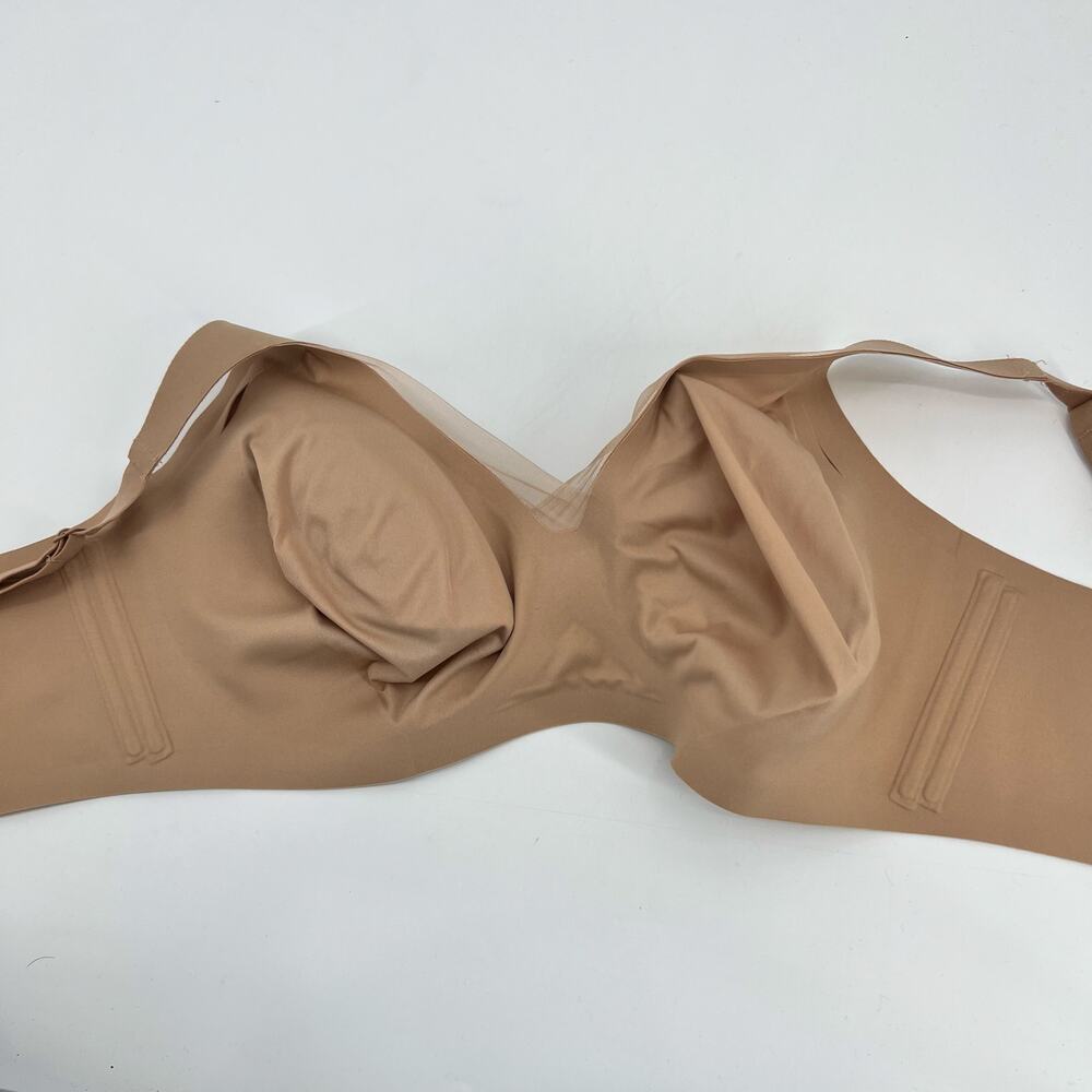 Honeylove CrossOver V-Neck Bra sand nude wireless support comfort size 42 C / D - Picture 5 of 8